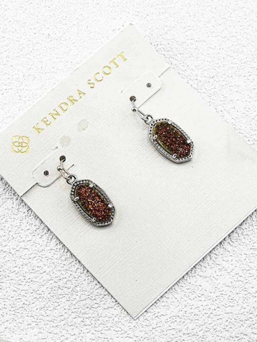 Kendra Scott Champagne Crystal Spike Earrings